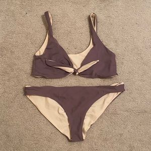 REVERSIBLE Front tie swim suit bikini